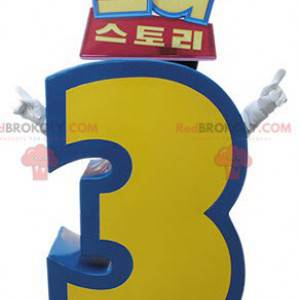 Mascotte de Toy Story 3. Chiffre 3 géant - Redbrokoly.com